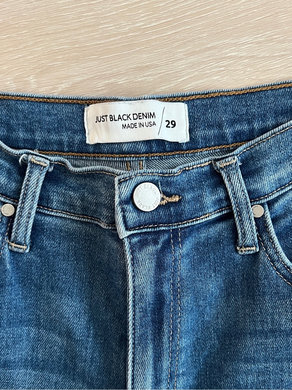Just Black Denim wide leg crop jeans - Picture 2 of 5